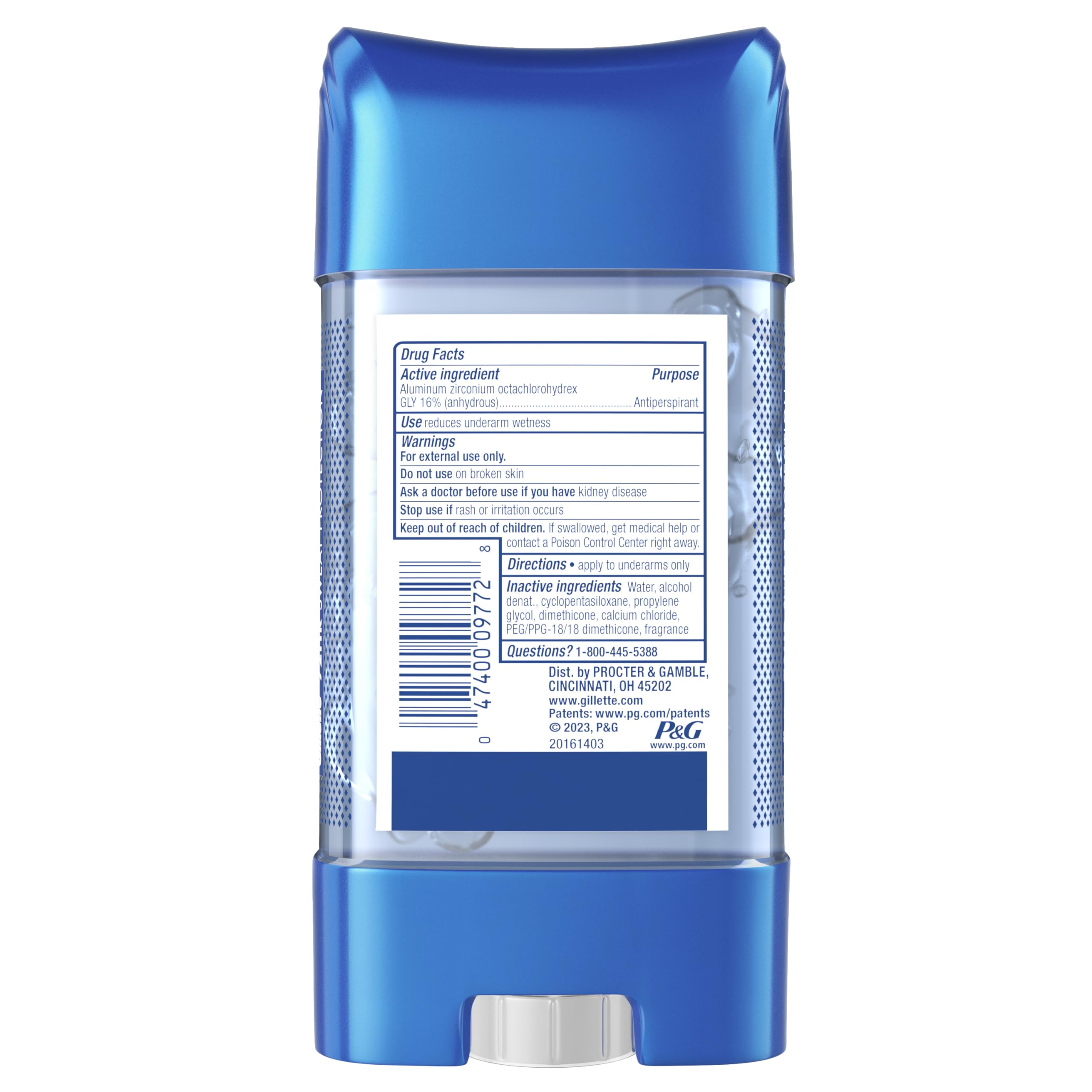 Buy now Gillette Advanced Clear Gel Antiperspirant Cool Wave 5 Pack Of 3.8 Ounce Net Wt 19 Ounce at indiglob india