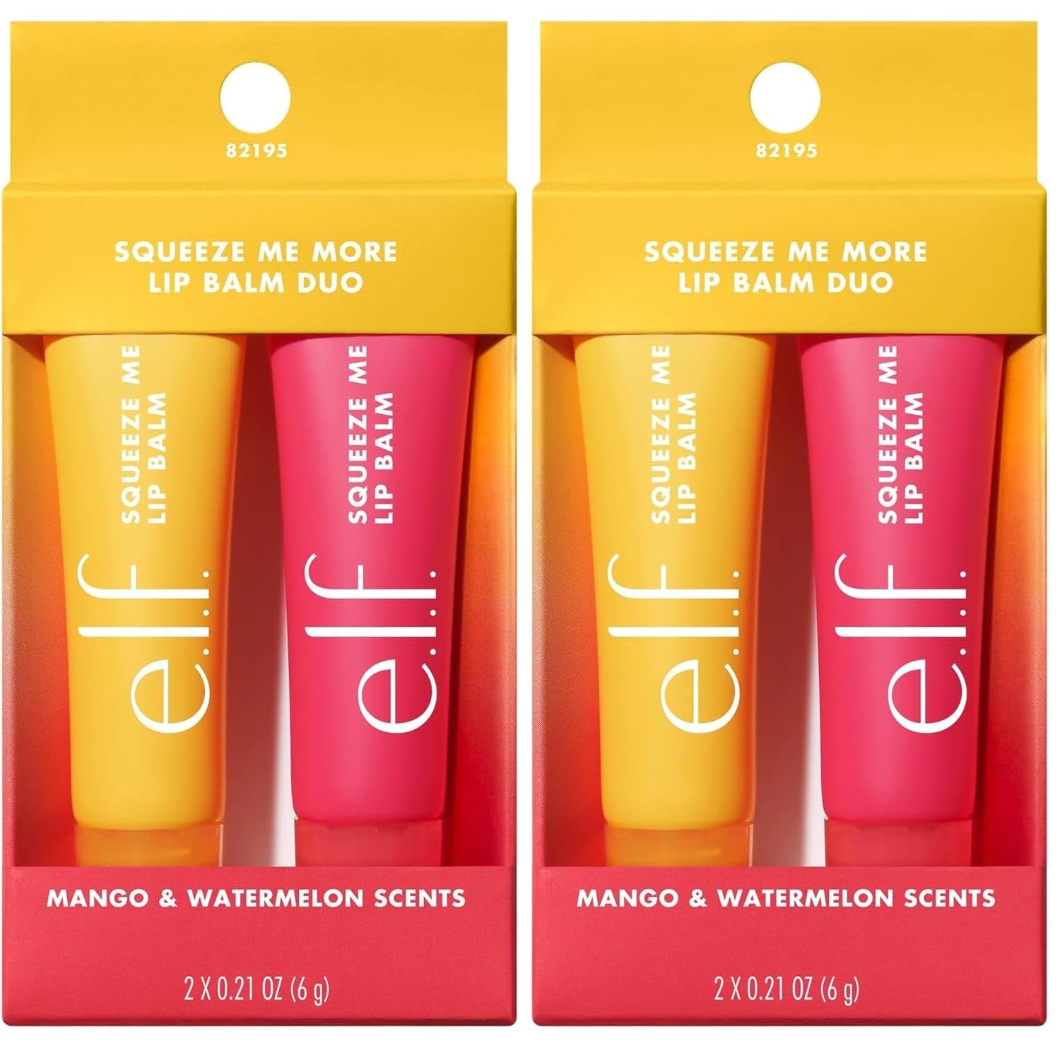 Buy now e.l.f. Squeeze Me More Lip Balm Duo, Moisturizing Balm For A Sheer Tint Of Color, Made With Hyaluronic Acid, Vegan & Cruelty-Free, Cherry & Bubblegum (Pack of 2) 1 Count (Pack of 2) Mango Watermelon at indiglob india