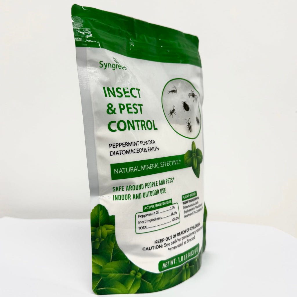 Diatomaceous Earth Food Grade Powder with Peppermint - Crawling Insect Killer for Bed Bugs, Roaches, Ants, Fleas - Indoor & Outdoor Pest Control | Family & Pet Safe | 1 lb