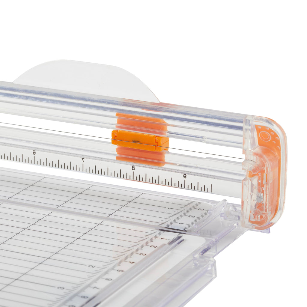 Fiskars SureCut Portable Paper Cutter, Precise Trimmer Tool, 9" Cut Length