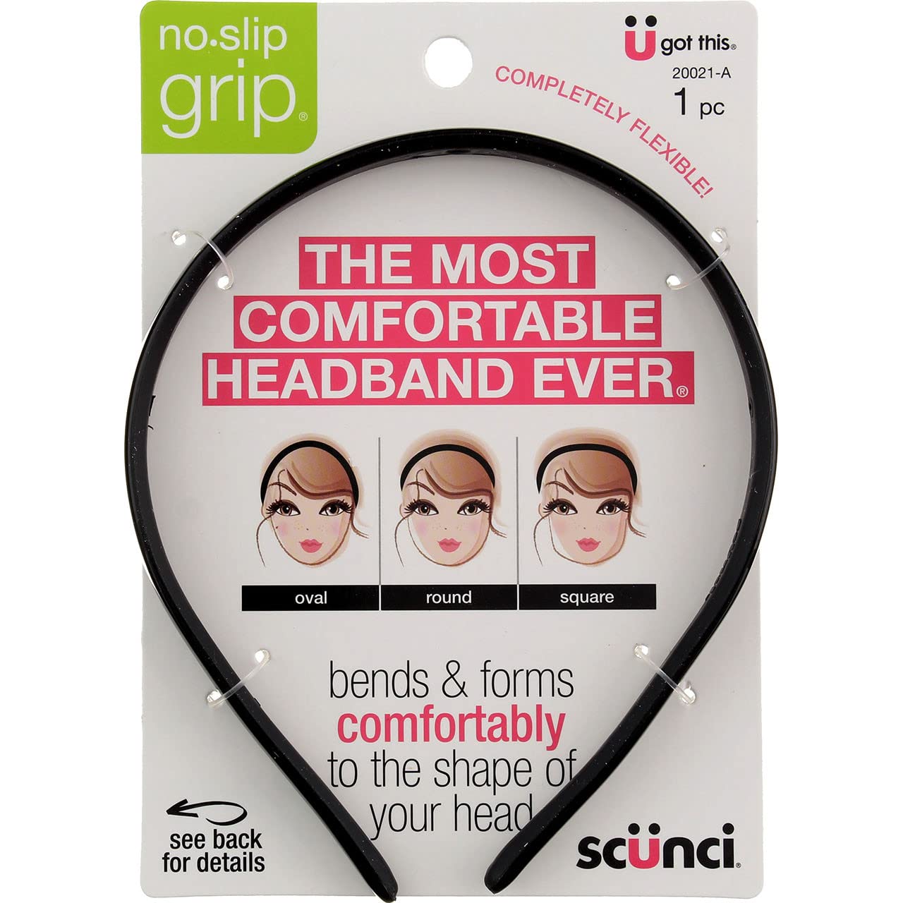 Buy now Scunci No Slip Grip Bendable Headband - 3 per case. at indiglob india