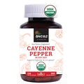 INCAS 100% USDA Organic Cayenne Pepper 120 Capsules (500mg) 45,000 SHU Traditional Digestion & Circulation Support Pure, No Additives & Fillers | 120 Servings
