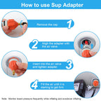 RNSXYAT 2Pcs Stand Up Paddle Board Pump Adapter, Strong Sealing Inflatable Boat SUP Pump Adaptor, Conventional Air Adapter Quickly Inflation, SUP Air Adapters for Stand-Up Paddleboard and Kayak