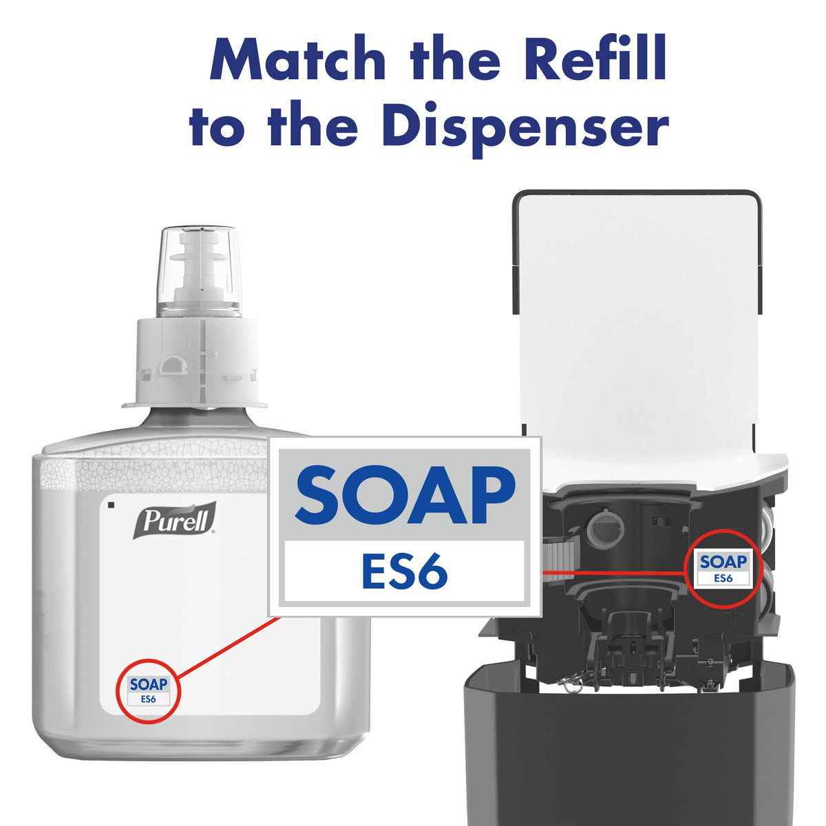 Purell ES6 Healthy Soap Foam Refill, Fragrance Free, 2ct x 1200 mL -6472-02