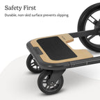 Buy now UPPAbaby Piggyback Ride-Along Board for Cruz Stroller Models 2015-2019 - Quick Attachment for Children to Stand + Stroll - 55 lbs. Weight Capacity,Black/Brown at indiglob india