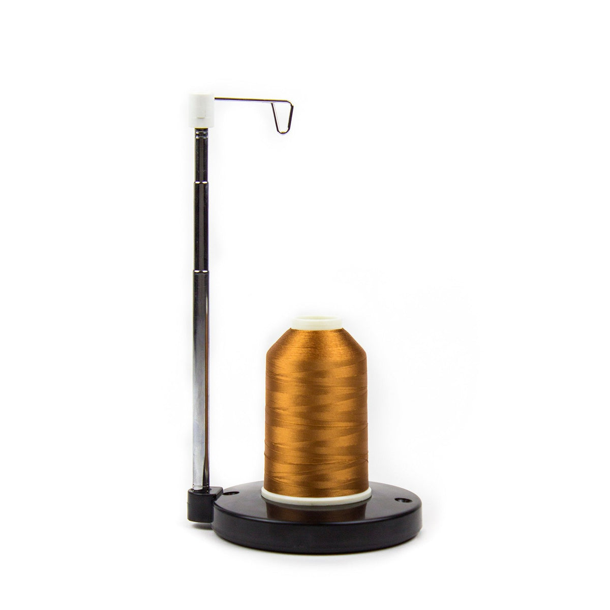 Adjustable Single Thread Spool Holder – Stand alone Embroidery, Sewing or Quilting Thread Holder or Stand – Ensures Smoother Feed = Heavy Plastic Base