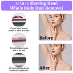 Electric Razors LED Display for Women Men, 2026 Wet/Dry Lady Electric Shaver,4 in 1 Hair Remover with IPX7 Waterproof,Smooth & Silky Portable Bikini Electric Grooming Set (Pink)