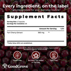 Montmorency Tart Cherry Capsules - Cold Pressed Tart Cherry Extract, 360mg Per Serving - Joint & Uric Acid Support - Vegan, Non-GMO, Gluten Free - 60 Count
