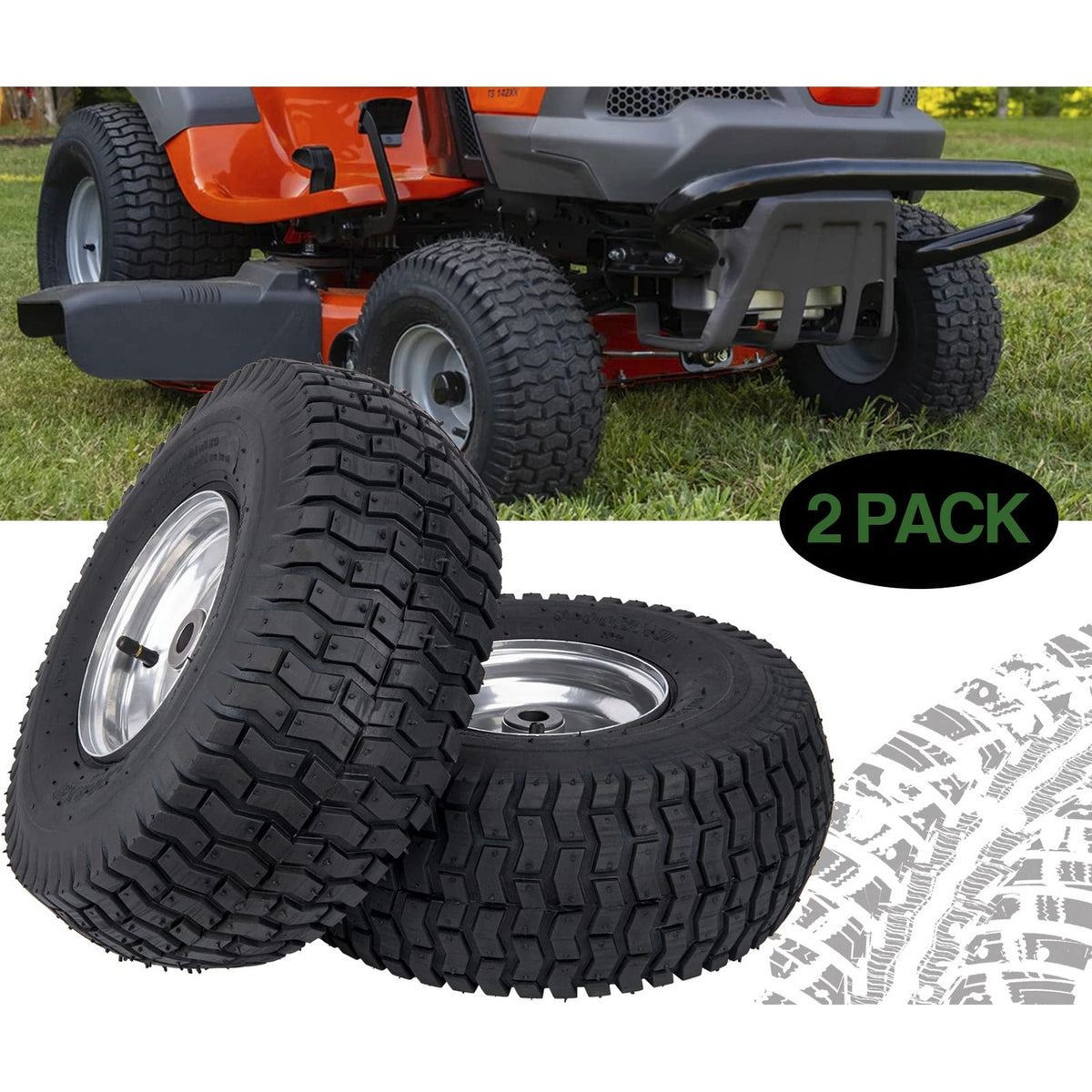 15x6.00-6 Lawn Mower Tire for Craftsman Husqvarna Riding Mowers Lawn