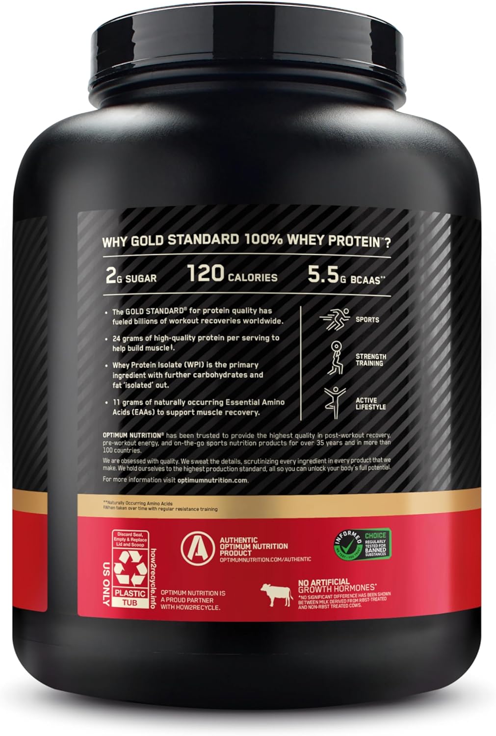 Buy now Optimum Nutrition Gold Standard 100% Whey Protein Powder, Cookies & Cream, 5 Pound (Packaging May Vary) at indiglob india