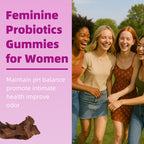Her Juicy Feminine Probiotics Gummies with Slippery Elm, Tropical Pineapple Flavor | Supports ph Balance for Women, Digestive & Immune Health | 60 Gummies (1 Pack)