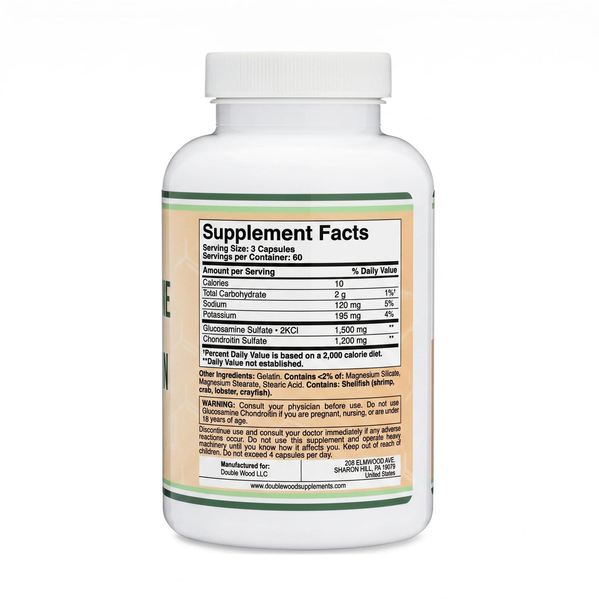 Glucosamine Chondroitin Sulfate, Joint Comfort, MSM-Free, 180 Tablets