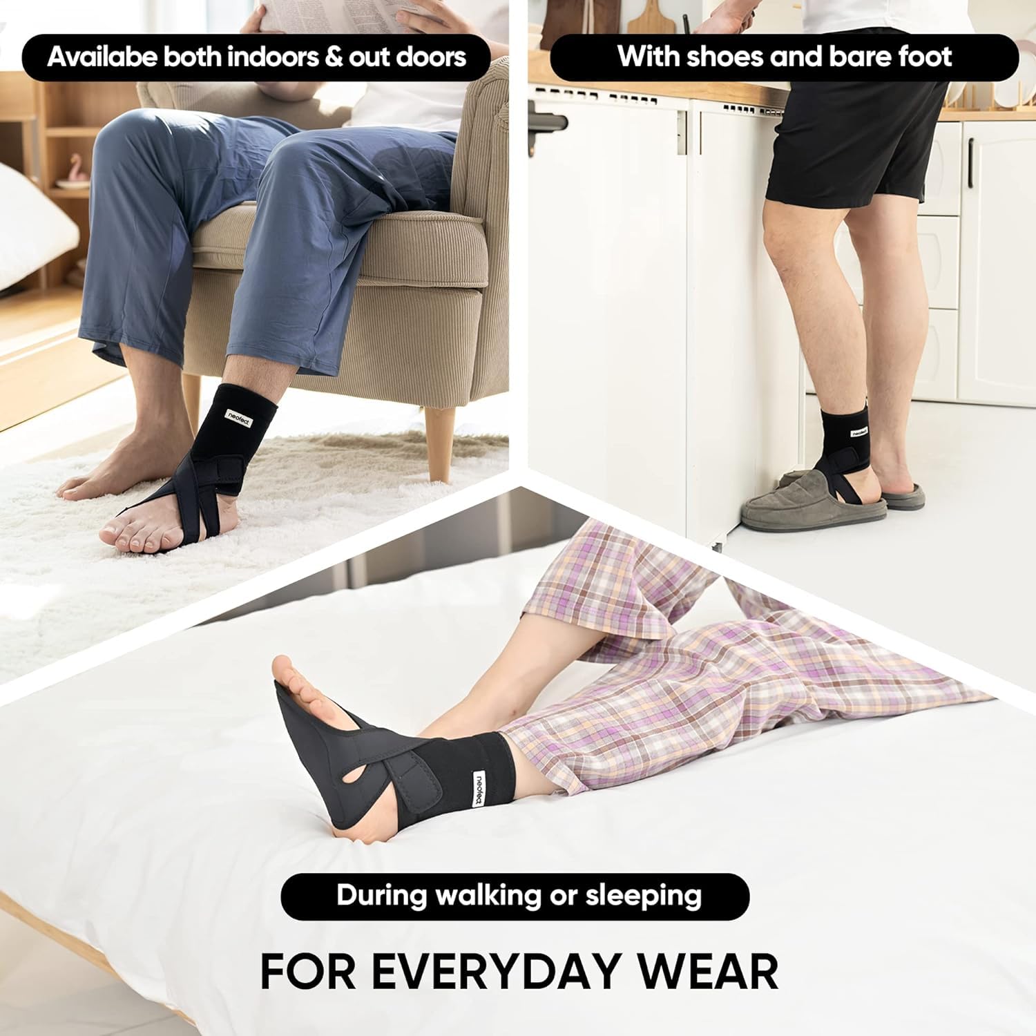 Buy now NEOFECT Drop Foot Brace - Adjustable AFO Ankle Brace for Walking & Stroke Recovery, Breathable Material for Ankle and Foot Support, Comfortable Design (Medium/Left) at indiglob india