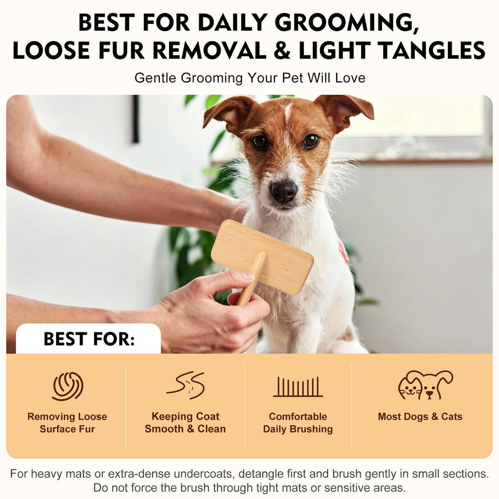 Slicker Brush for Dogs & Cats, Dog & Cat Brush for Shedding & Grooming