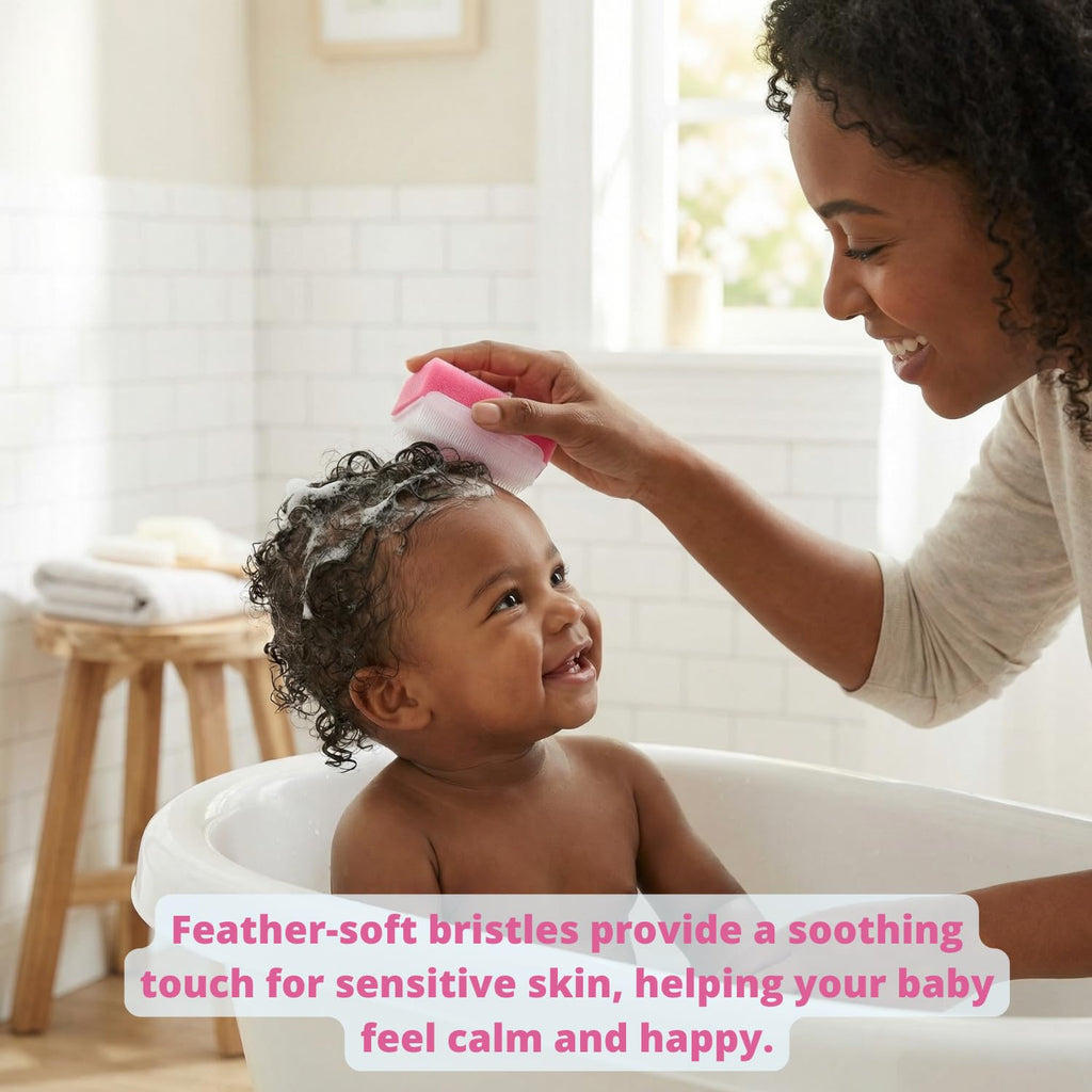 Cradle Cap Brush for Babies - Cradle Cap Treatment 6-Pack Baby Bath Sponges