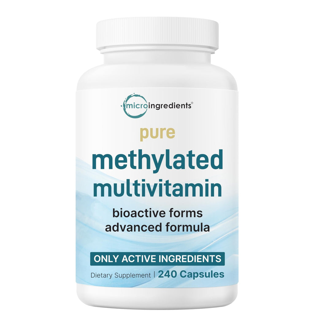 Micro Ingredients 2 Pack Pure Methylated Multivitamin, 480 Capsules | 19-in-1 Formula with Vitamins C, D, B12, Folate, Magnesium, Zinc, & More | Supports Daily Wellness & Immune Health | Filler Free