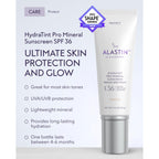 ALASTIN Skincare HydraTint Pro Mineral Tinted Sunscreen SPF 36 (3.2 oz) | 2-in-1 Daily Sunblock Moisturizer for Ultimate Protection and an Even Glow on Face & Neck, Fragrance-Free, Water Resistant