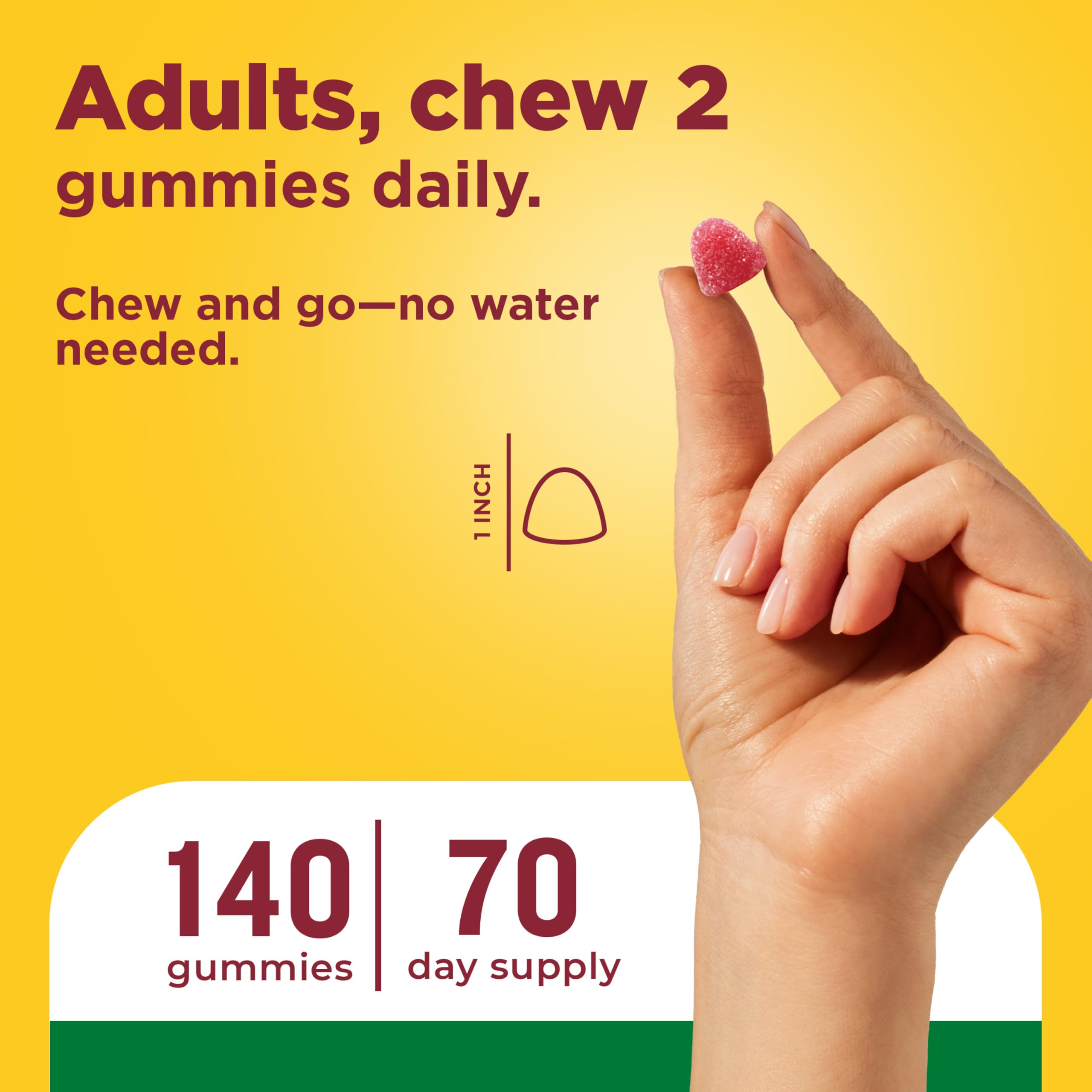 Nature Made Multivitamin + Omega-3, Multivitamin Gummies for Adults, 140 Ct | Adult Gummy Vitamins & Minerals, Multivitamin Gummies for Women and Men, Daily Nutritional Support, 70 Day Supply