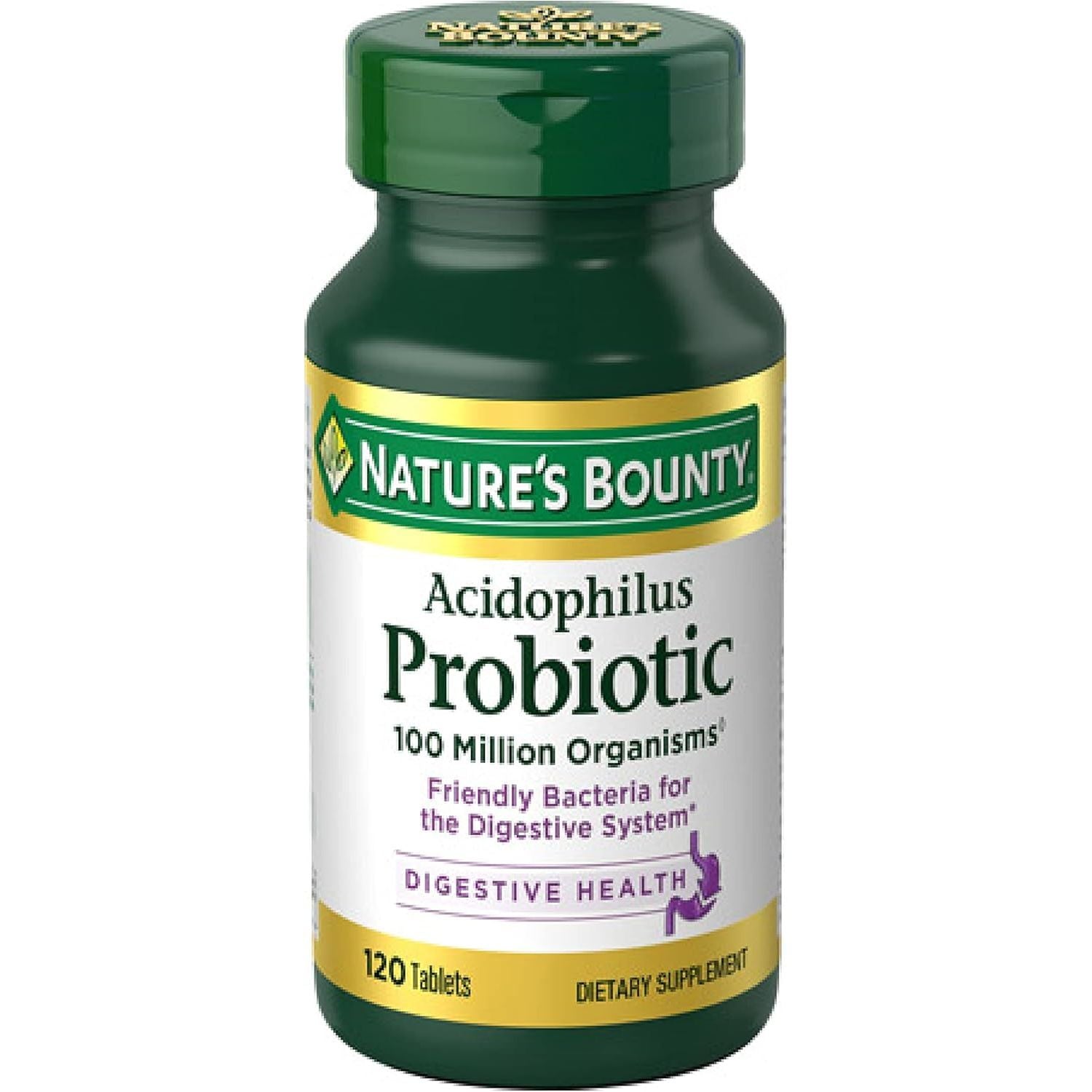 Buy now Nature's Bounty Probiotic Acidophilus Tablets, 120 tablets 120 Count (Pack of 1) Unflavored at indiglob india