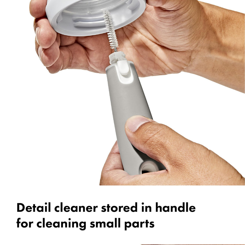OXO Tot Travel Size Baby Bottle Drying Rack & Bottle Brush, Portable, Gray
