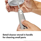 OXO Tot Travel Size Baby Bottle Drying Rack & Bottle Brush, Portable, Gray
