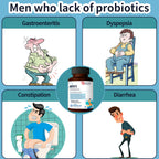 NATURE TARGET Probiotics for Men, 60 Billion CFU, 90 Veggie Tablets | 14 Strains Probiotics & Prebiotics for Men's Digestive & Immune Health, Shelf Stable, Gluten & Soy Free
