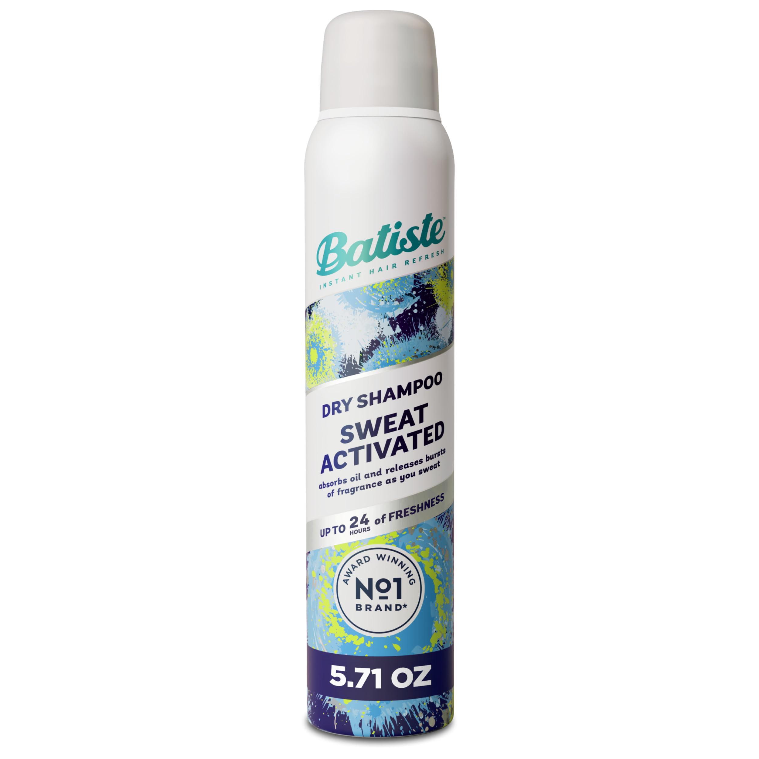 Batiste Sweat Activated Dry Shampoo with Scent-Releasing Tech, 3.81 Oz | Neutralizes Odor up to 24 Hours, Long Lasting Sweat Absorbing Technology, Helps Reduce Buildup in Hair, Waterless Shampoo
