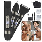 Hatteker 4 in 1 Multifunctional Dual - Head Body Hair Trimmer for Men, IPX7 Waterproof Groin & Body Hair Groomer, Rechargeable Body Electric Shaver Razor