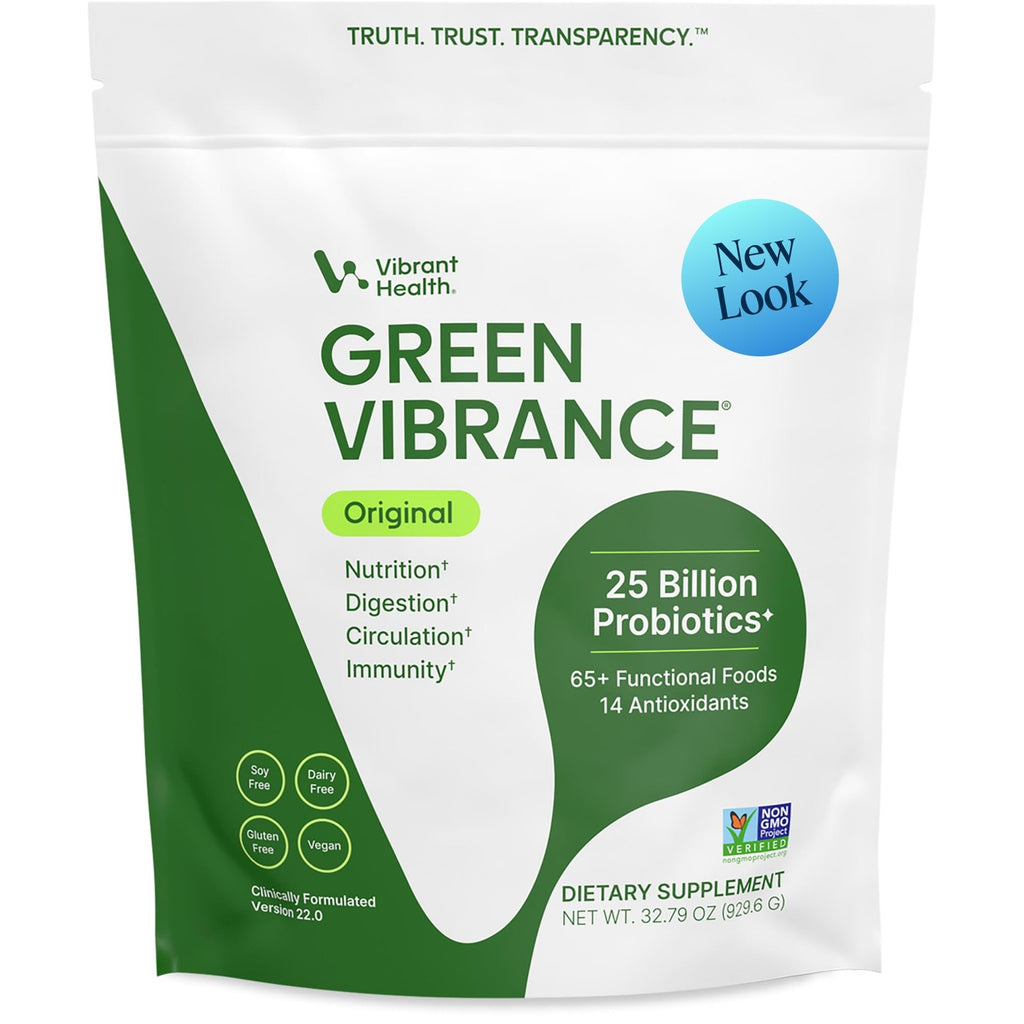 Vibrant Health, Green Vibrance, Vegan Superfood Powder, Boost Energy, 60 Servings