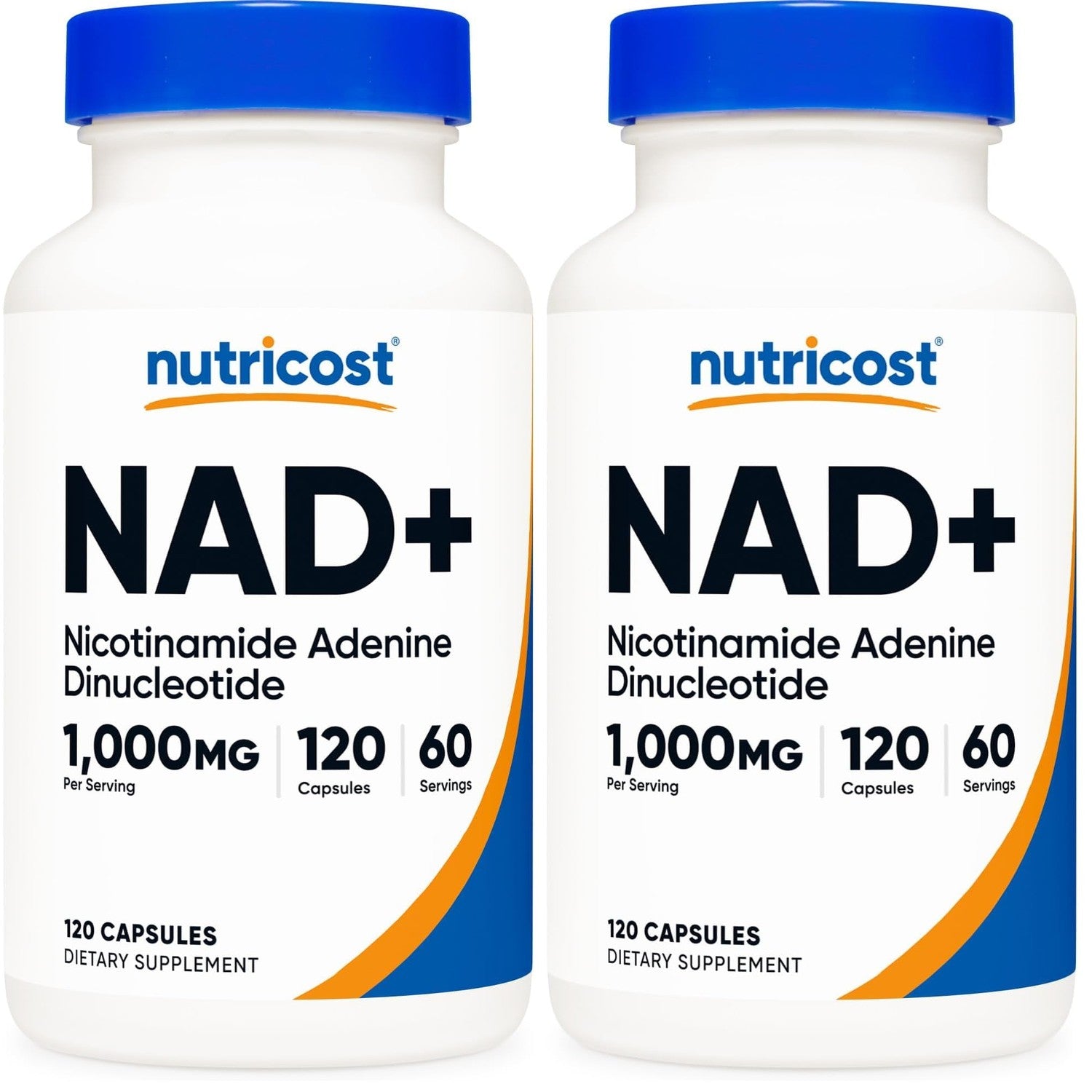 Nutricost NAD+ Supplement 1,000mg per Serving, 120 Capsules, 60 Servings | Nicotinamide Adenine Dinucleotide, Gluten-Free, Vegan