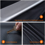 Bike Covers for 2 or 3 Bikes, 2XL Size Outdoor Waterproof & Anti-UV Bicycle Covers with Lock Hole for Mountain Road Electric Bikes