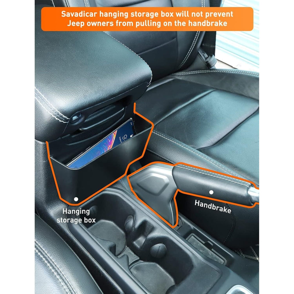 Buy now Savadicar Center Console Hanging Storage Organizer, Armrest ABS Tray Compatible with 2018-2025 Jeep Wrangler JL JLU 4XE and Jeep Gladiator JT, Interior Accessories, Black at indiglob india