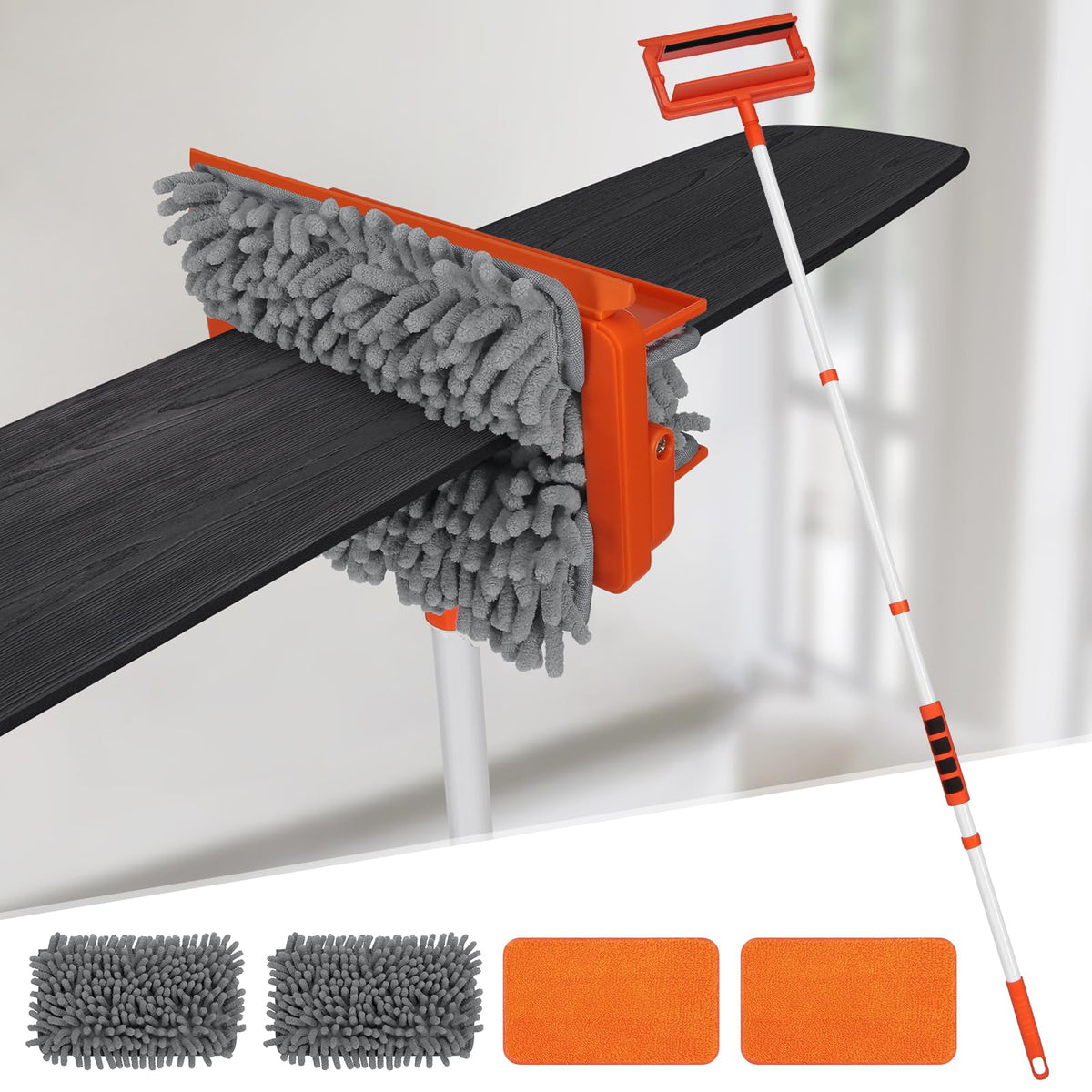 Qaestfy Ceiling Fan Blade Cleaner Duster with Extension Pole