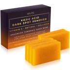Buy now VALITIC Kojic Acid Dark Spot Remover Soap Bars with Vitamin C, Retinol, Collagen, Turmeric - Original Japanese Complex Infused Hyaluronic Acid, E, Shea Butter, Castile Olive Oil (4 Pack) at indiglob india