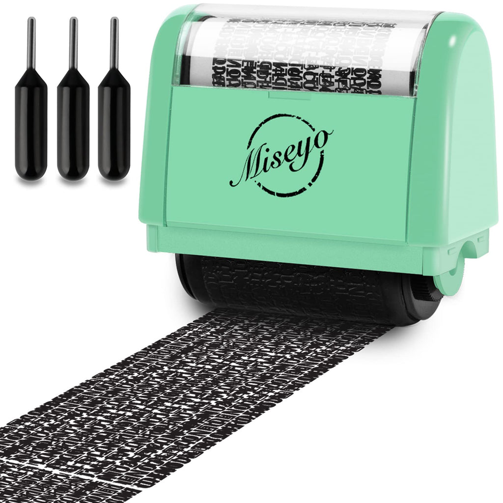 Buy now Miseyo Wide Identity Theft Protection Roller Stamp Set - Yellow (3 Refill Ink Included) at indiglob india