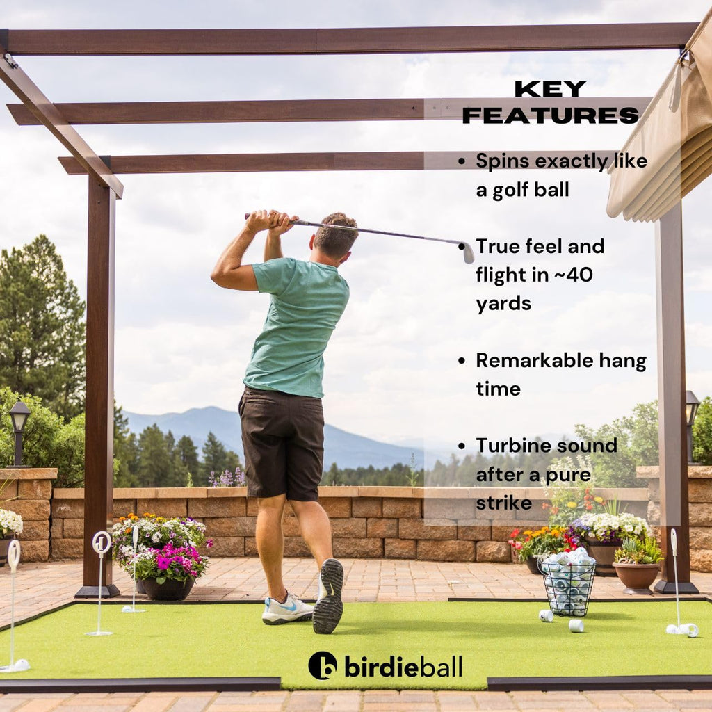 BirdieBall 12 Pack Practice Golf Balls, Limited Flight Practice Ball