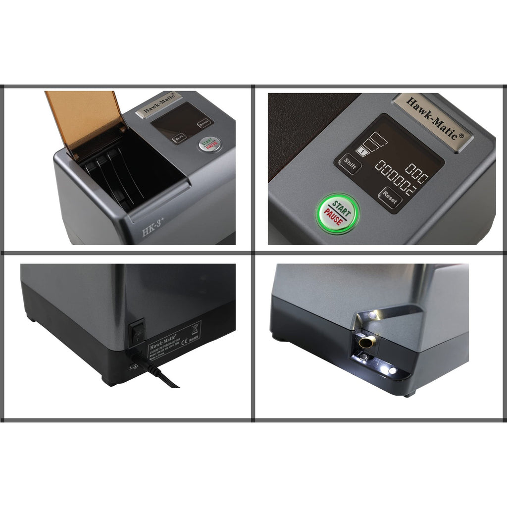 HawkMatic HK3+ Automatic Electric Cigarette Injector Machine Cigarette Rolling Machine