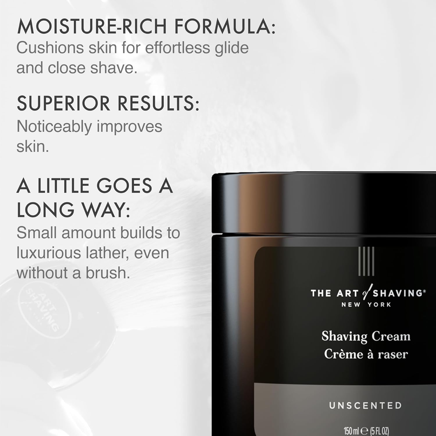 Buy now The Art of Shaving Unscented Shaving Cream for Men - Beard Care, Protects Against Irritation and Razor Burn, Clinically Tested for Sensitive Skin, 5 Fl Oz (Pack of 1) at indiglob india