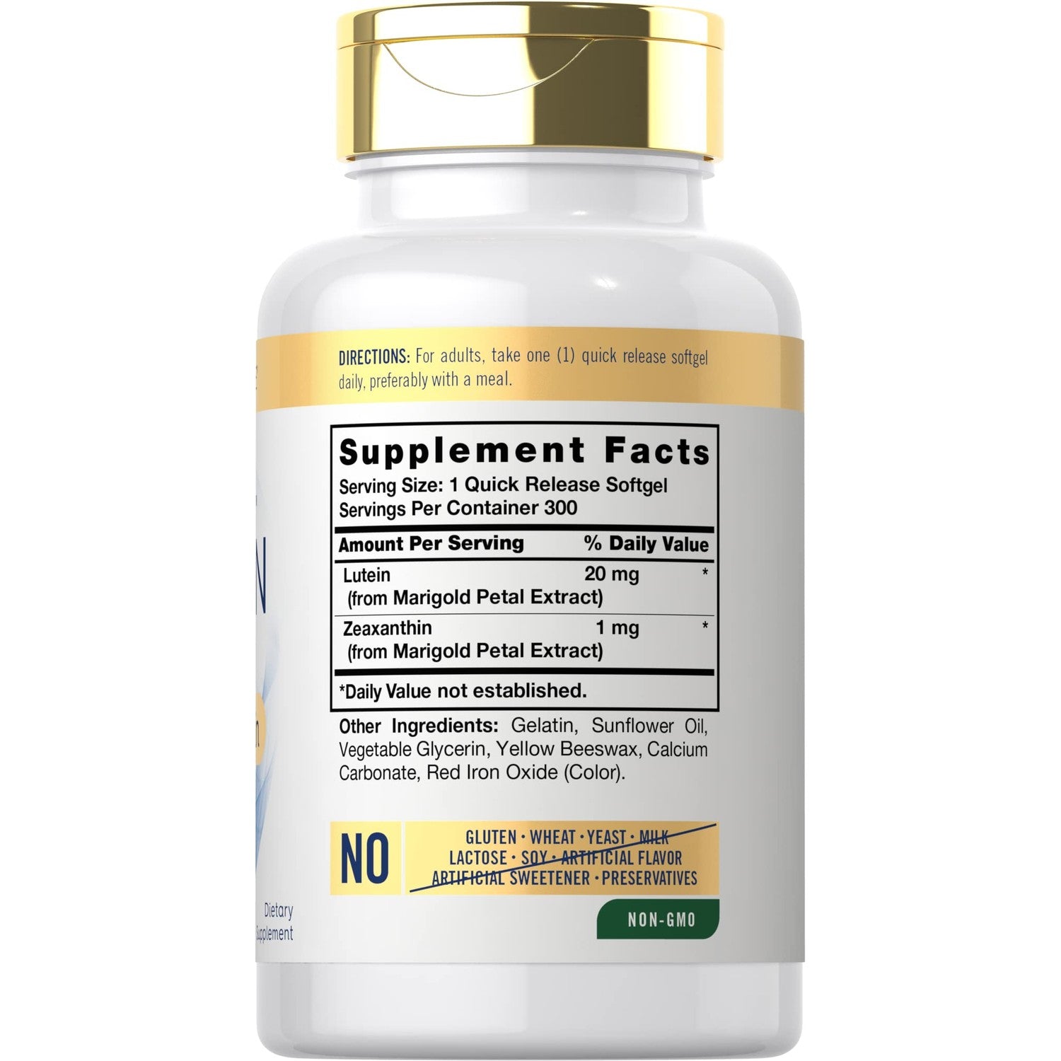 Carlyle Lutein and Zeaxanthin 20mg | 300 Softgels | Eye Health Vitamins | Non-GMO & Gluten Free Supplement