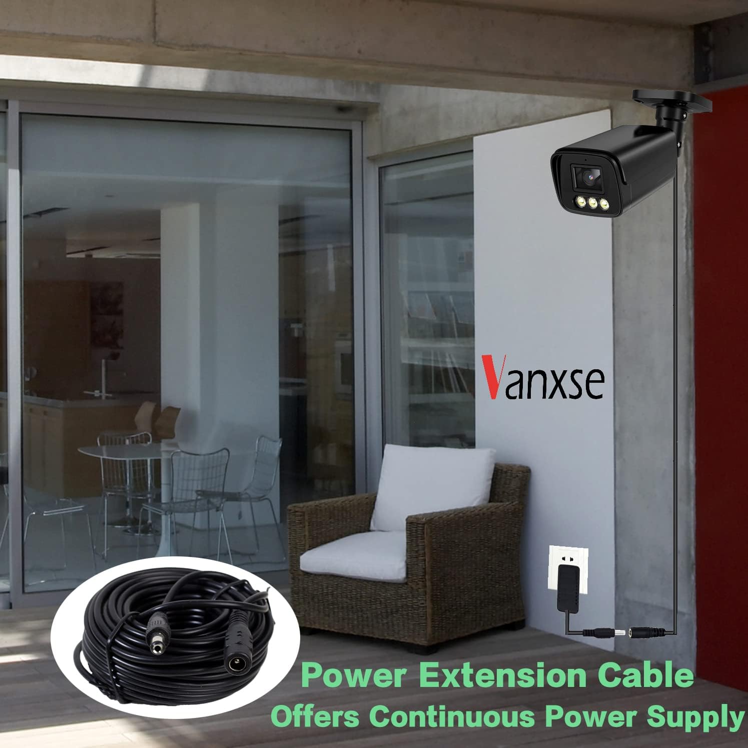 Buy now 10Meters-33FT Dc 12v CCTV Power Extension Cable 2.1x5.5mm Power Cord for CCTV Security Camera WiFi IP Surveillance Camera NVR Dvr LED Strip Router CCTV Microphone Reverse Backup Camera at indiglob india