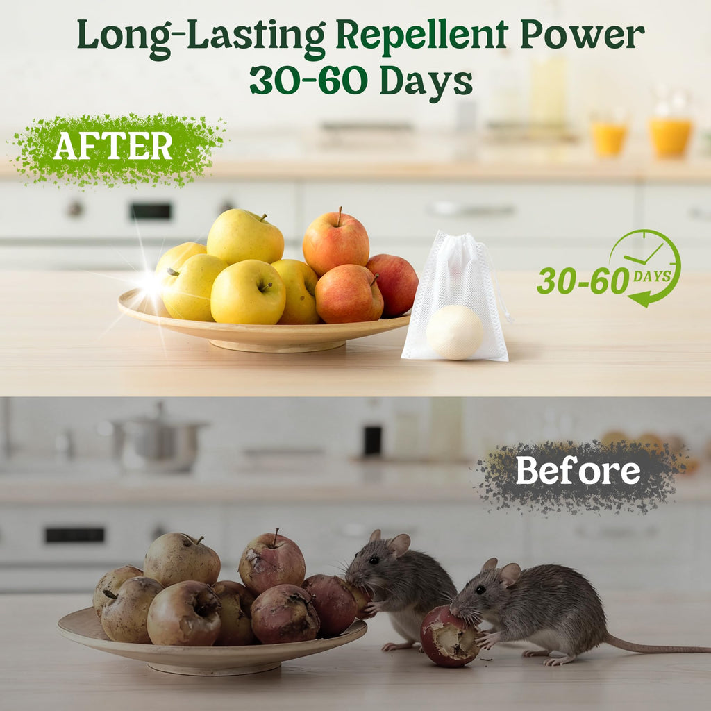 Rodent Repellent Balls,Peppermint Repel Squirrel Chipmunk Mouse Rat Outdoor