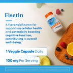 Buy now Doctor's Best Fisetin with Novusetin, Non-GMO, Vegan, Gluten & Soy Free, 100 mg, 30 Count at indiglob india