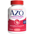 AZO Cranberry Supplement, Made with Concentrated Whole Fruit Cranberry Powder to Help Cleanse and Protect the Urinary Tract*, Sugar Free Cranberry Pills, Non-GMO, 100 Softgels
