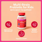 SmartyPants Kids Probiotic Gummies for Digestive Health: 2 Billion CFU Gut Health and Immune Support Supplement, Clinically Studied Probiotic, Gluten Free, Grape, 30 Count (30 Day Supply)