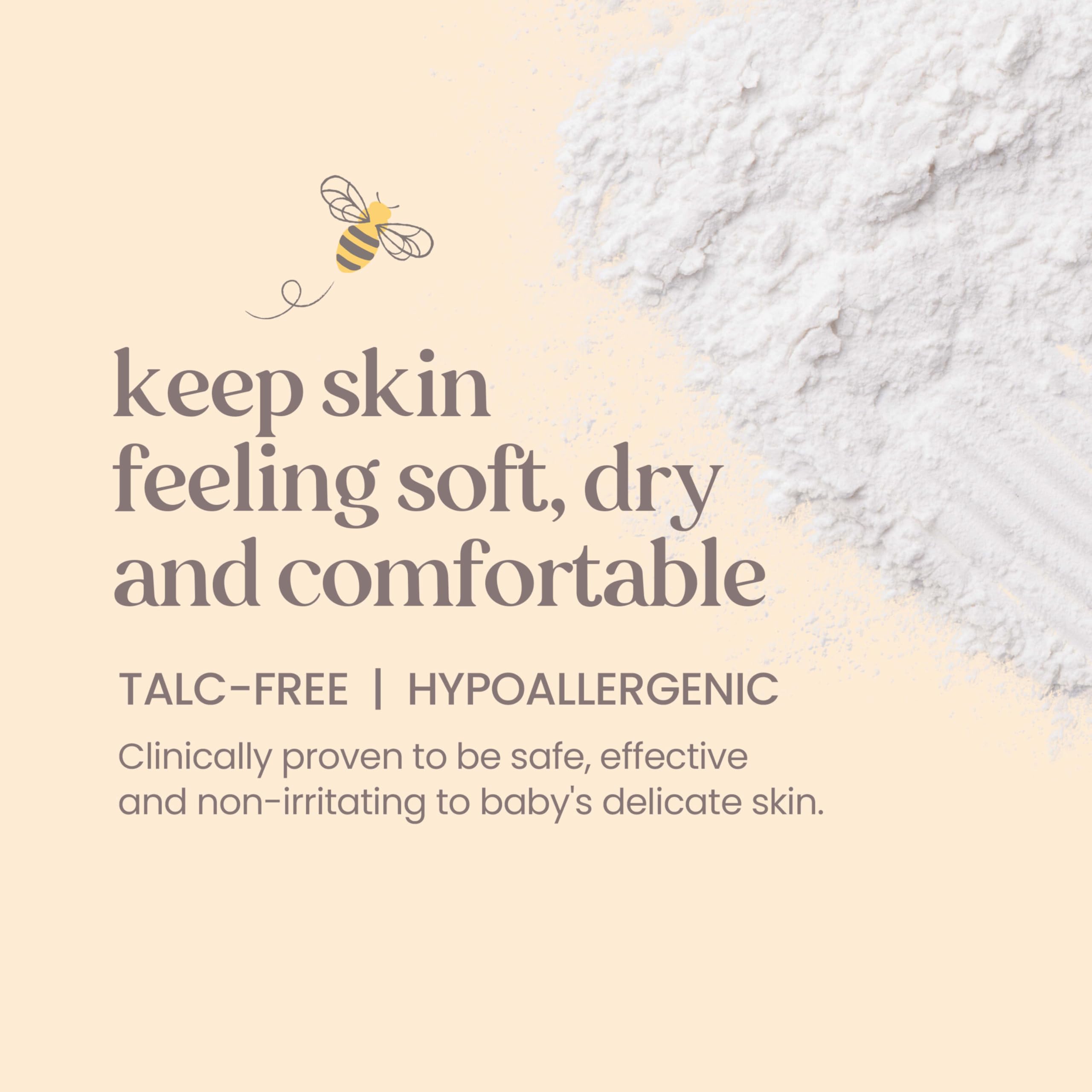 Burt's Bees Baby Dusting Powder, 7.5 Ounces | Talc-Free, Pediatrician Tested, Baby Skin Care Essential, Helps Keep Skin Soft and Dry, 100 Percent Natural Origin