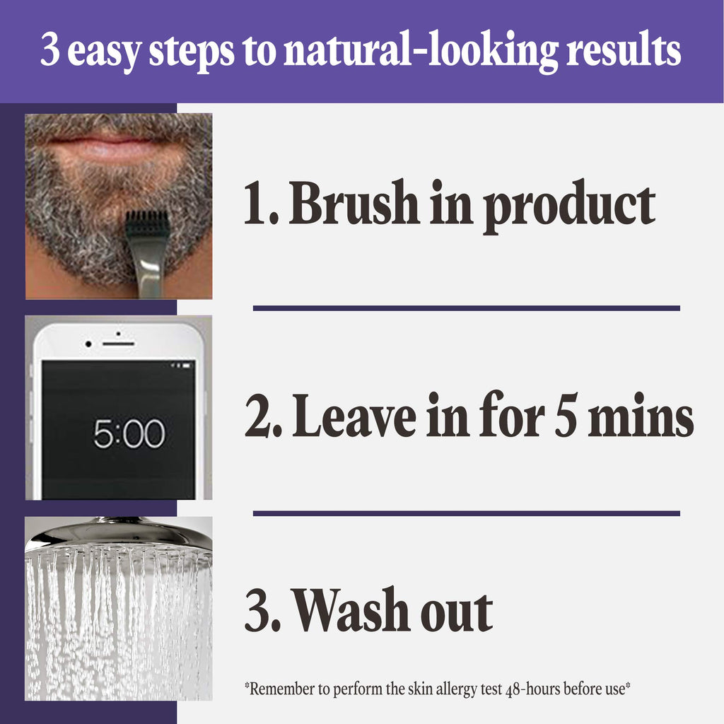JUST FOR MEN Touch of Gray Mustache & Beard, Dark Brown & Black (1 Pack) | Touch of Gray Mustache & Beard dark brown/black instantly blends away gray for subtle salt & pepper look. Easy application.