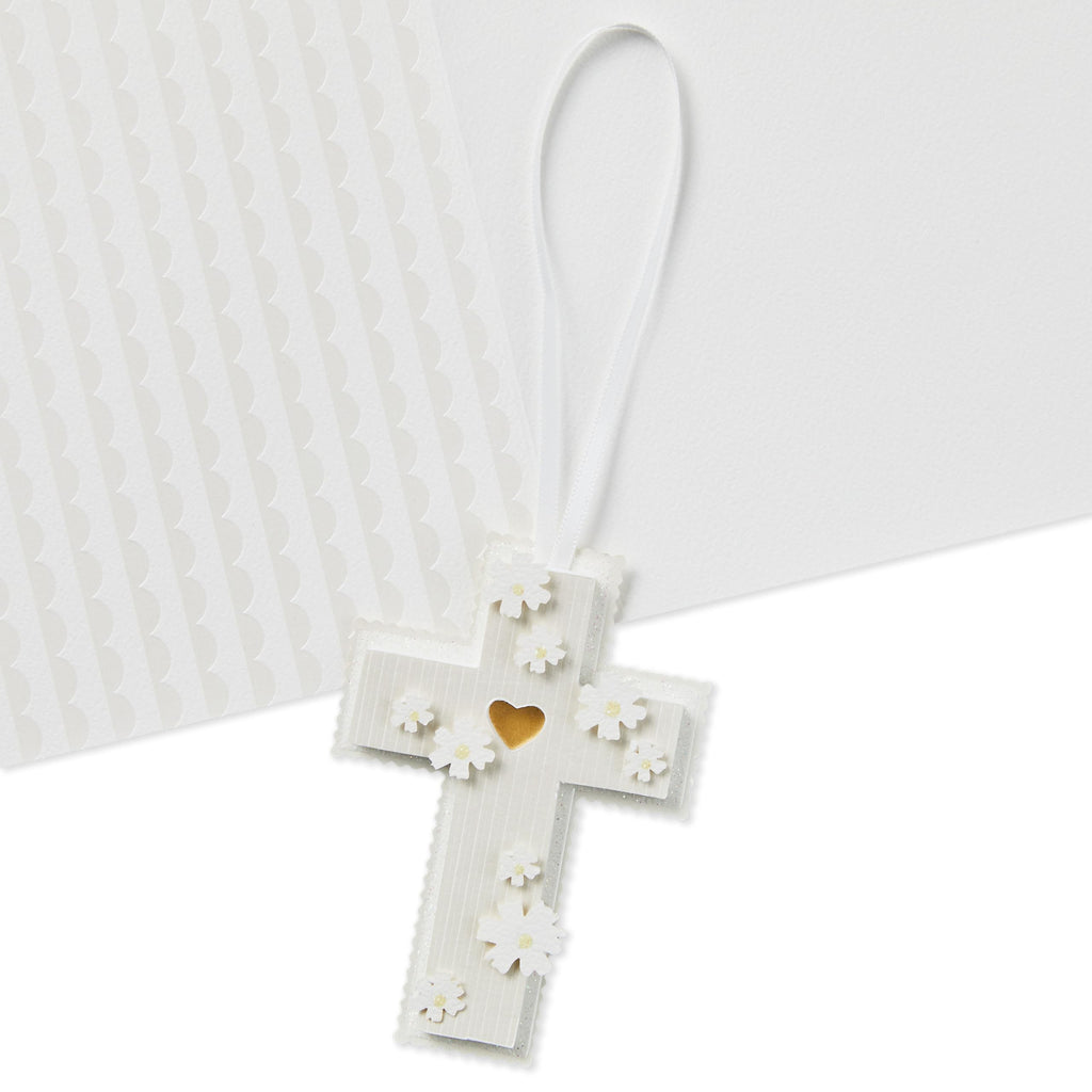 Hallmark Signature Baptism Card (Cross, Flowers, Surrounded by Love)