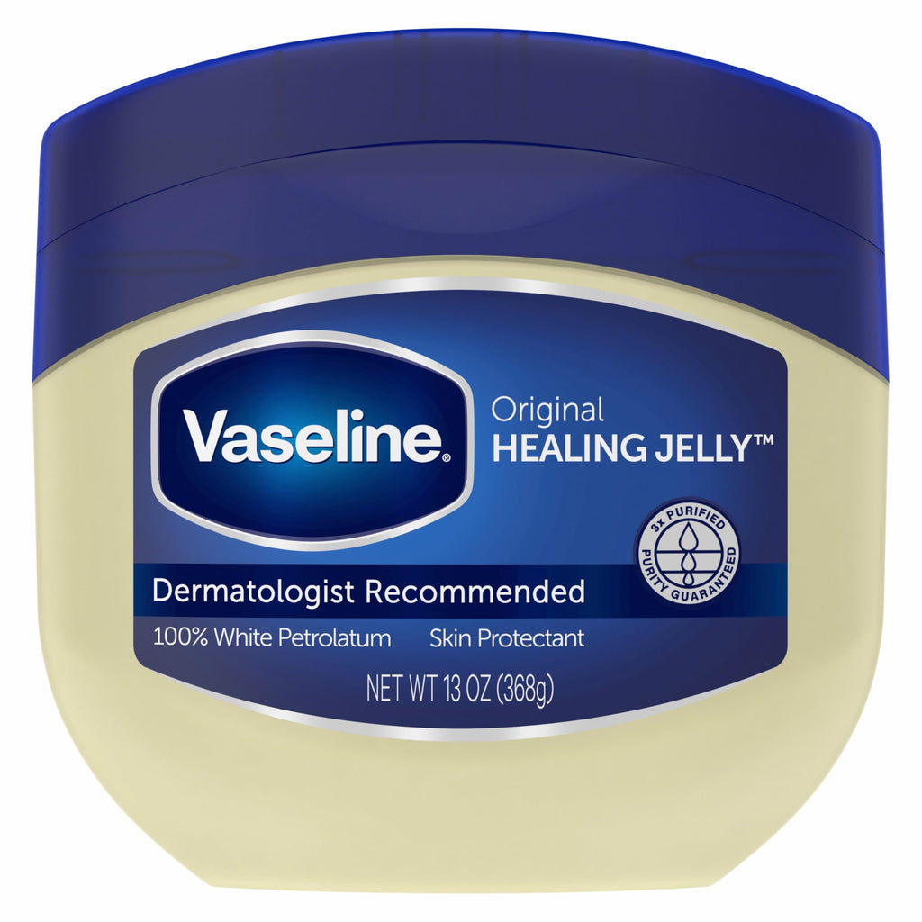 Vaseline Original Petroleum Healing Jelly for Dry Cracked Skin 13oz 3ct | Moisturizing skin protectant for minor cuts, burns and eczema; fragrance-free, hypoallergenic and dermatologist recommended