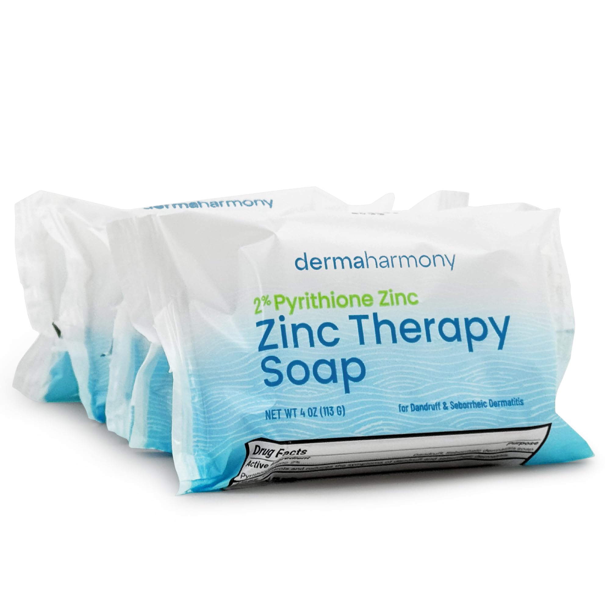 Dermaharmony 2% Pyrithione Zinc (ZnP) Bar Soap 4 oz - Crafted for Those with Skin Conditions - Seborrheic Dermatitis, Dandruff, Psoriasis, Eczema, etc.