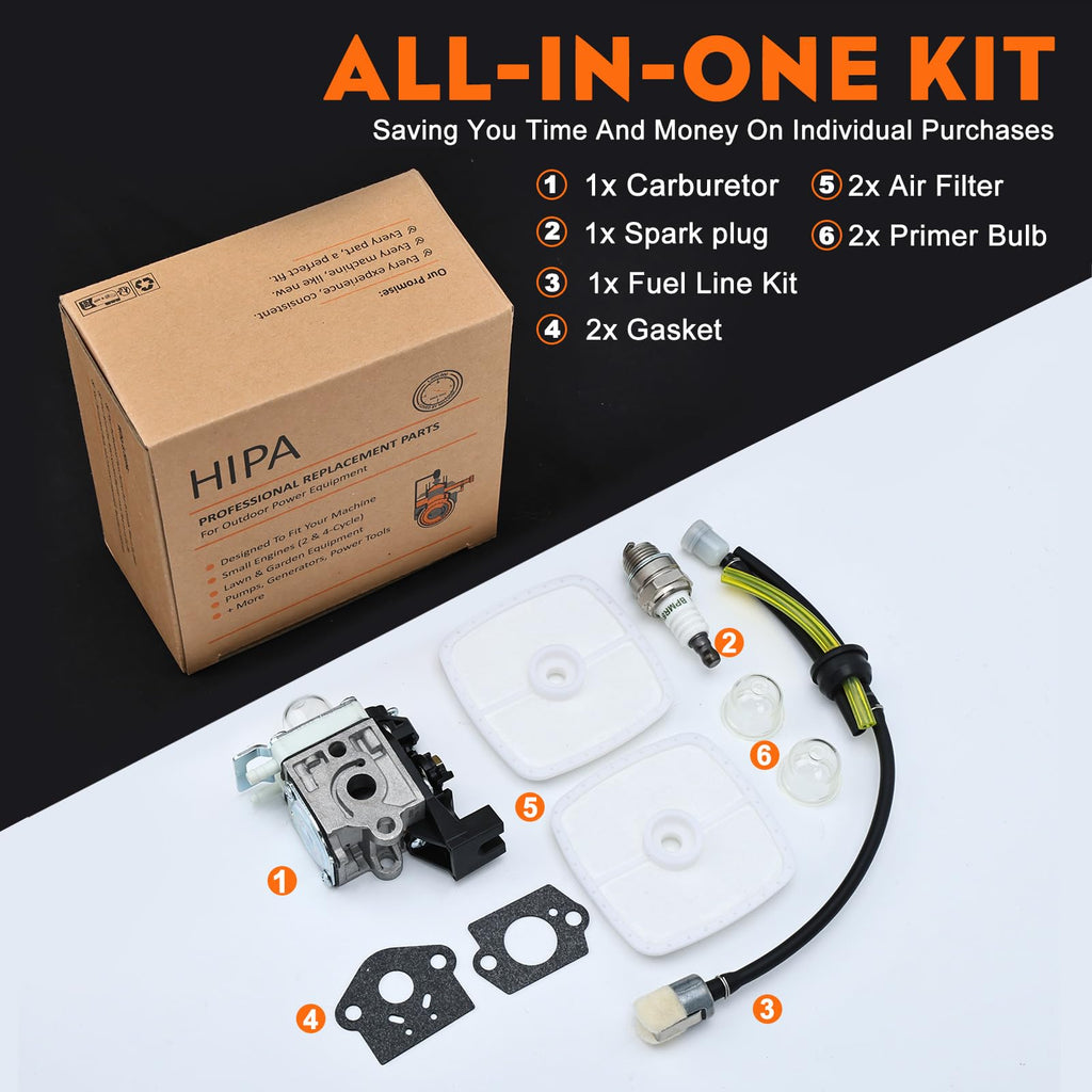Hipa SRM 225 Carburetor Kit for Echo SRM225 PAS225 Trimmer Weedeater